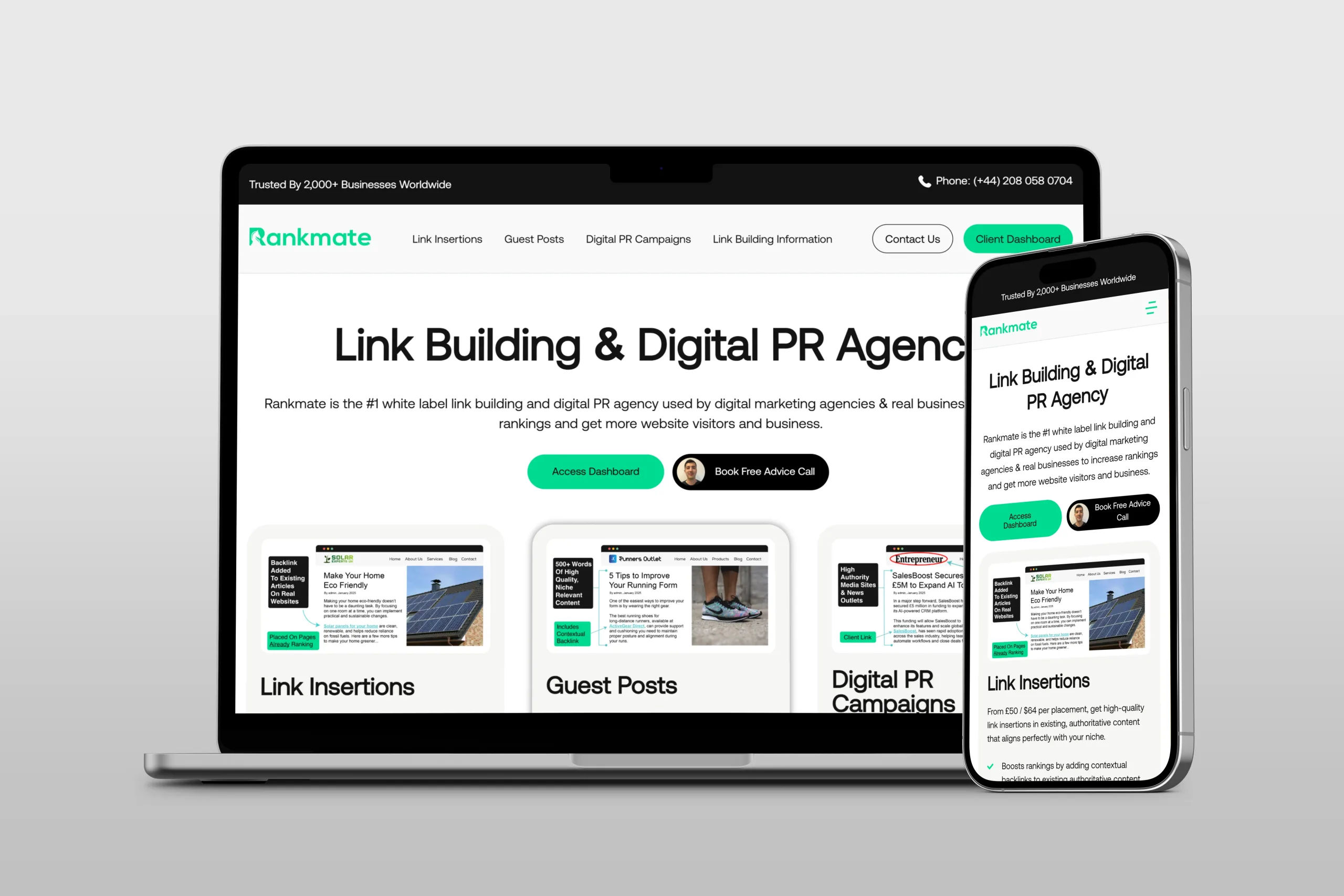 Website agensi SEO menggunakan Elementor dan Wordpress